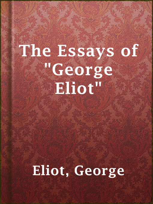 george eliot essays